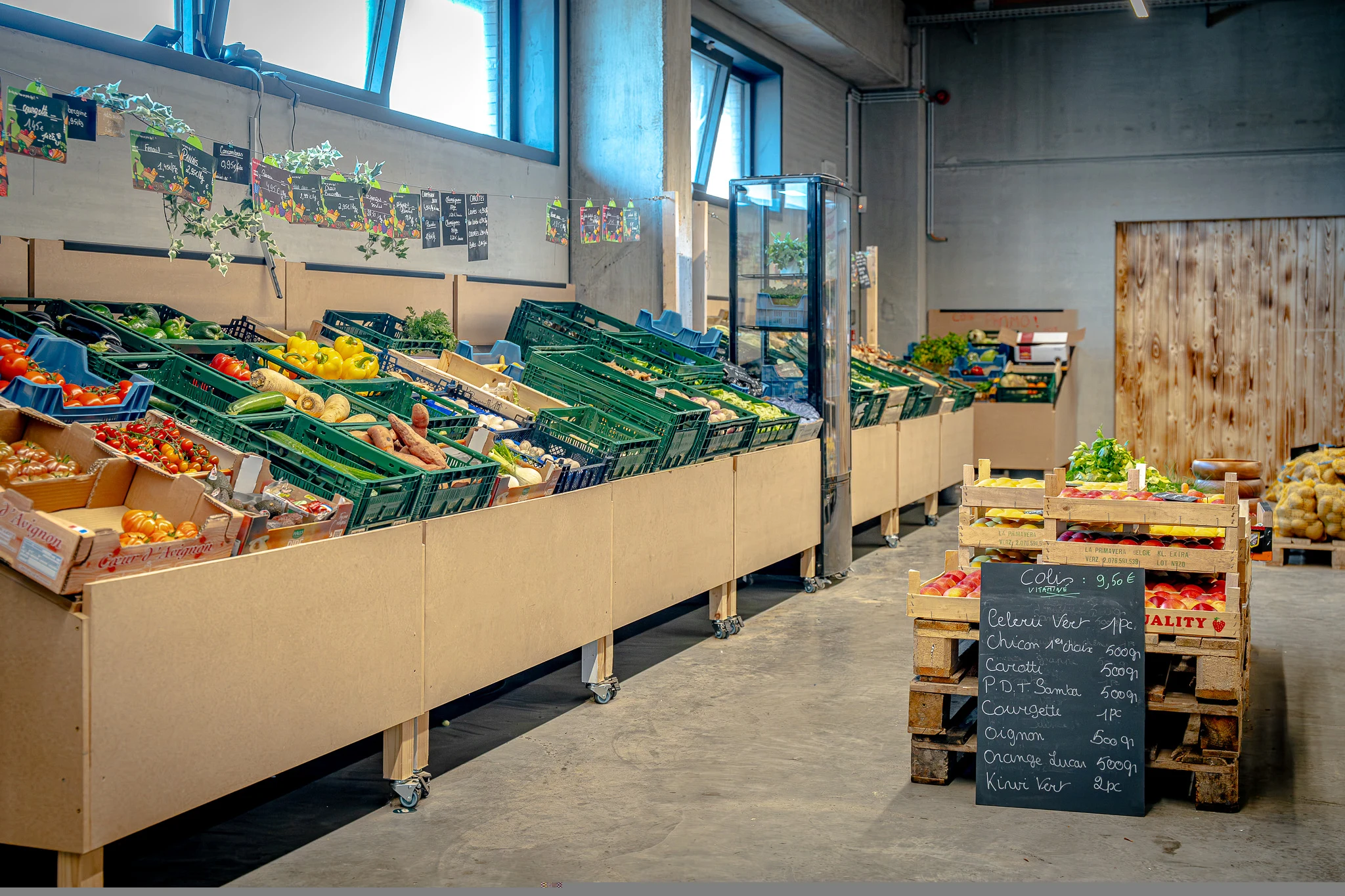 Les Vergers du Grand Fresnoy | L'étal de fruits et légumes